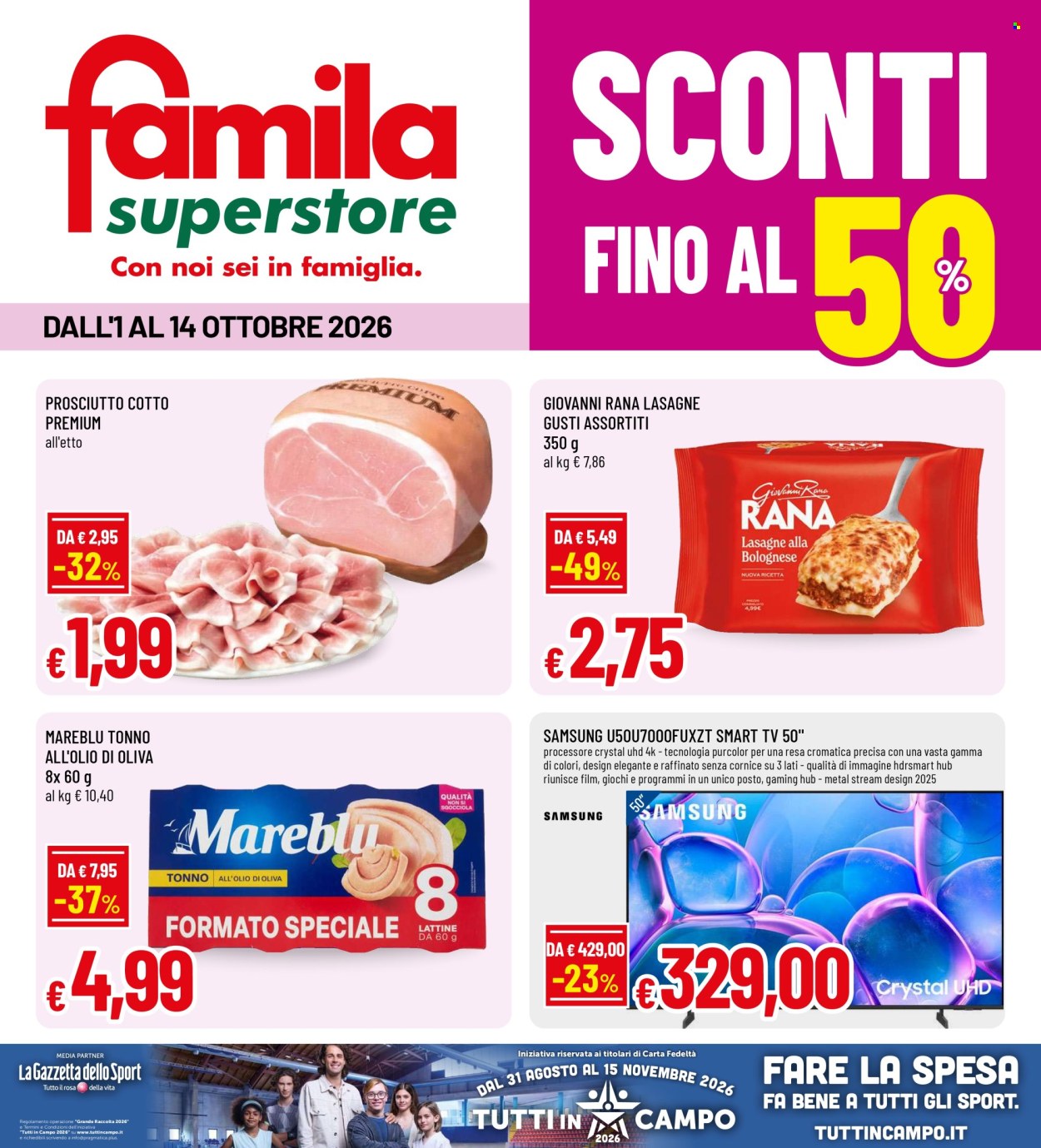 Volantino Famila - 1/10/2026 - 14/10/2026. Pagina 1