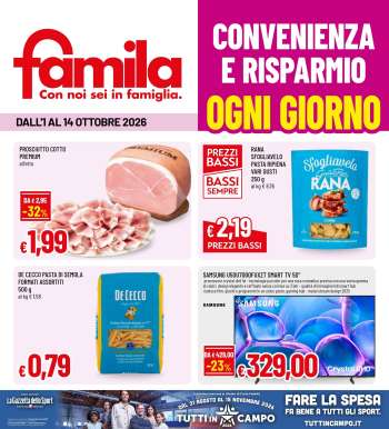 Volantino Famila - 1/10/2026 - 14/10/2026.