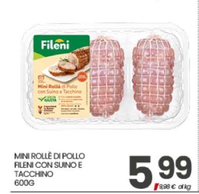 MINI ROLLÈ DI POLLO FILENI CON SUINO E TACCHINO