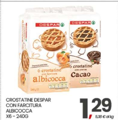 CROSTATINE DESPAR CON FARCITURA ALBICOCCA