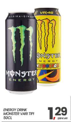 ENERGY DRINK MONSTER VARI TIPI