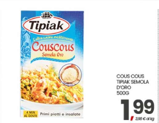 COUS COUS TIPIAK SEMOLA D'ORO 500G