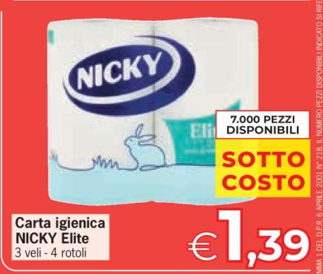 Carta igienica NICKY Elite