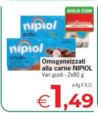 OMOGENEIZZATI ALLA CARNE NIPIOL