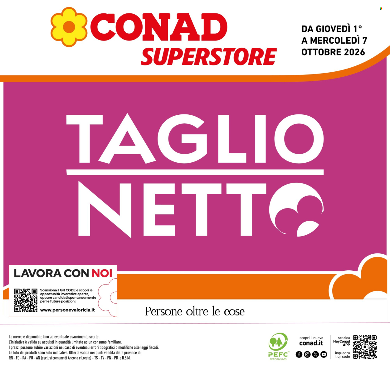 Volantino Conad Superstore - 1/10/2026 - 7/10/2026. Pagina 1