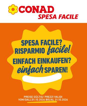 Volantino Spesa Facile Conad - 1/10/2026 - 31/10/2026.