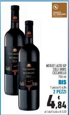 MERLOT LAZIO IGP COLLI URBIS CICCARIELLO 750 ml