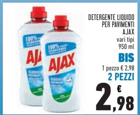 DETERGENTE LIQUIDO PER PAVIMENTI AJAX