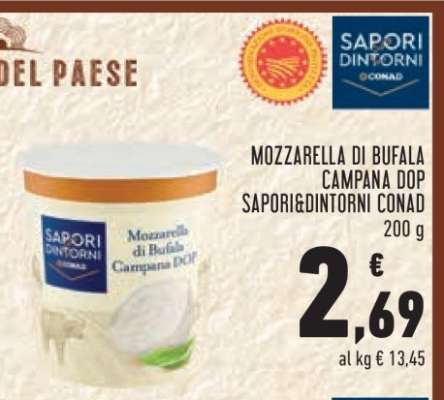 Mozzarella di Bufala Campana DOP Sapori&Dintorni Conad