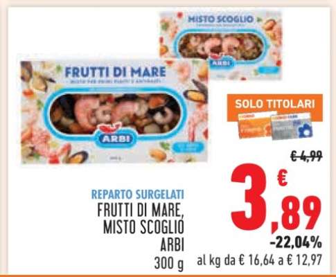 Frutti di Mare, Misto Scoglio Arbi