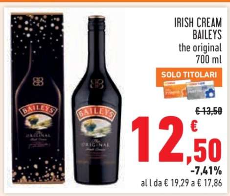 IRISH CREAM BAILEYS the original 700 ml