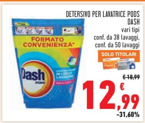 DETERSIVO PER LAVATRICE PODS DASH