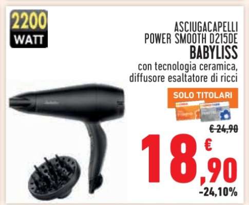BABYLISS ASCIUGACAPELLI POWER SMOOTH D215DE