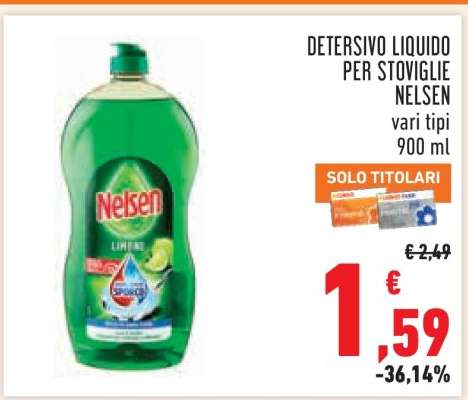 Detersivo Liquido per Stoviglie Nelsen