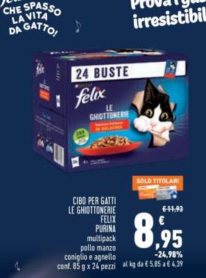 CIBO PER GATTI LE GHIOTTONERIE FELIX PURINA