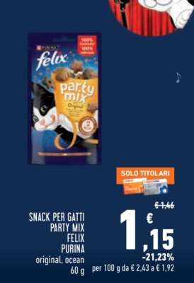 Snack per gatti Party Mix