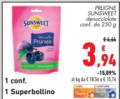 PRUGNE SUNSWEET denocciolate