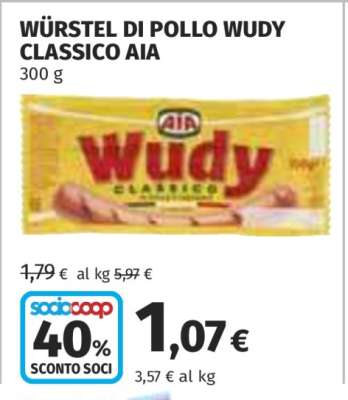 WÜRSTEL DI POLLO WUDY CLASSICO AIA