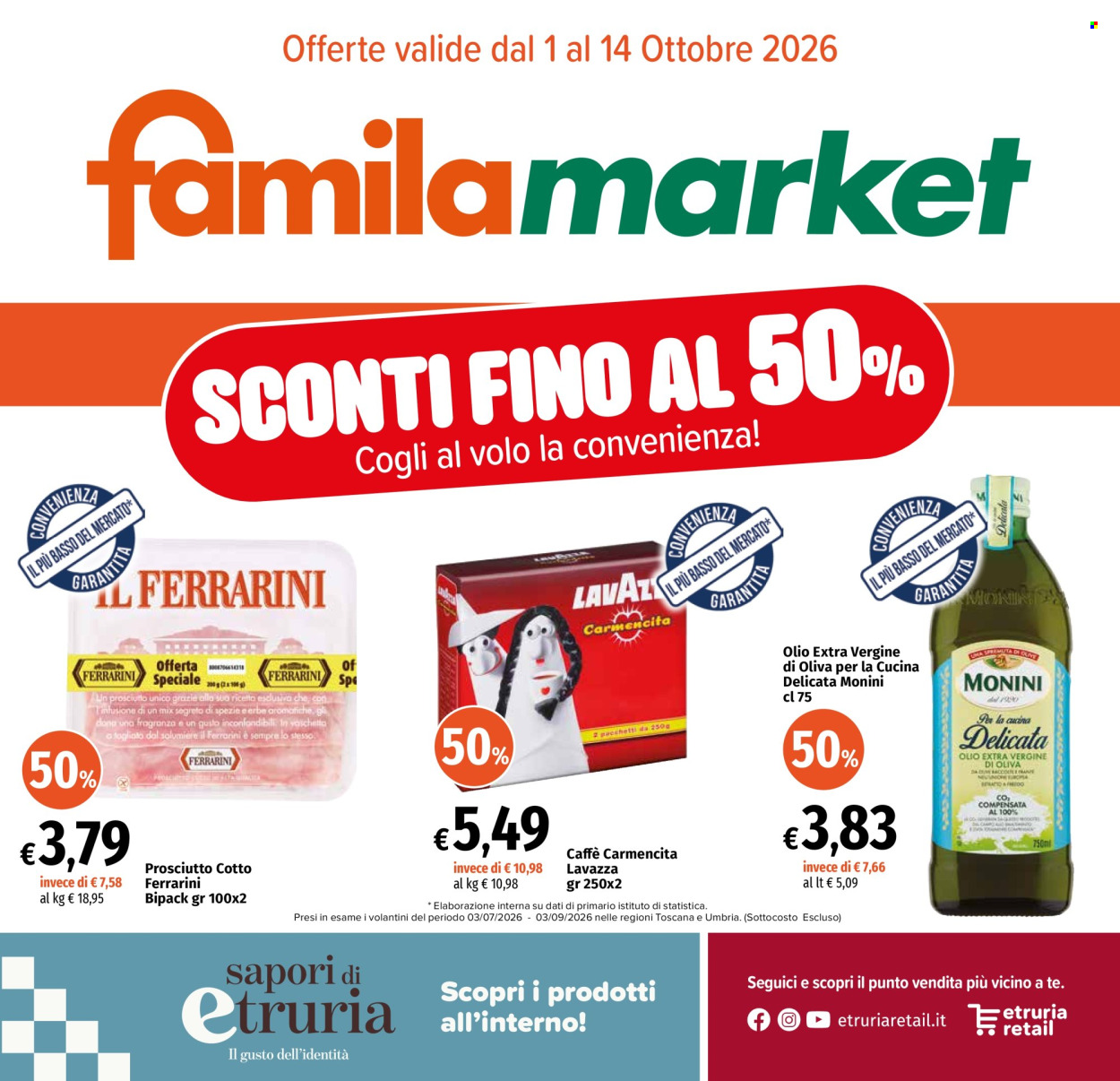 Volantino Famila - 1/10/2026 - 14/10/2026. Pagina 1