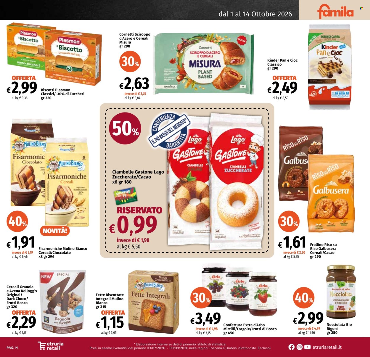 Volantino Famila - 1/10/2026 - 14/10/2026. Pagina 14