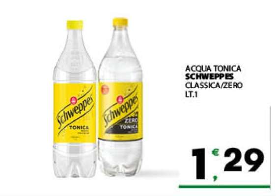 ACQUA TONICA SCHWEPPES CLASSICA/ZERO LT.1