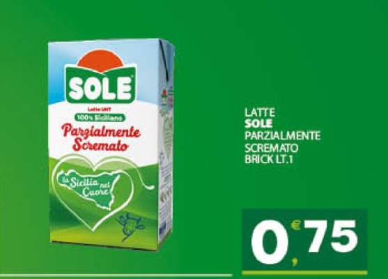 LATTE SOLE PARZIALMENTE SCREMATO BRICK LT.1