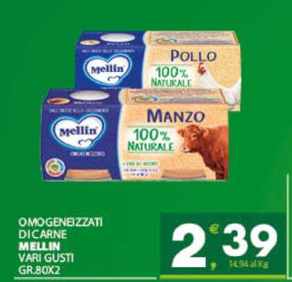 OMOGENEIZZATI DI CARNE MELLIN