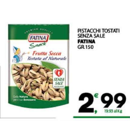 PISTACCHI TOSTATI SENZA SALE