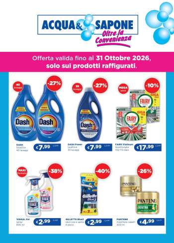 Volantino Acqua & Sapone - 3/10/2026 - 31/10/2026.