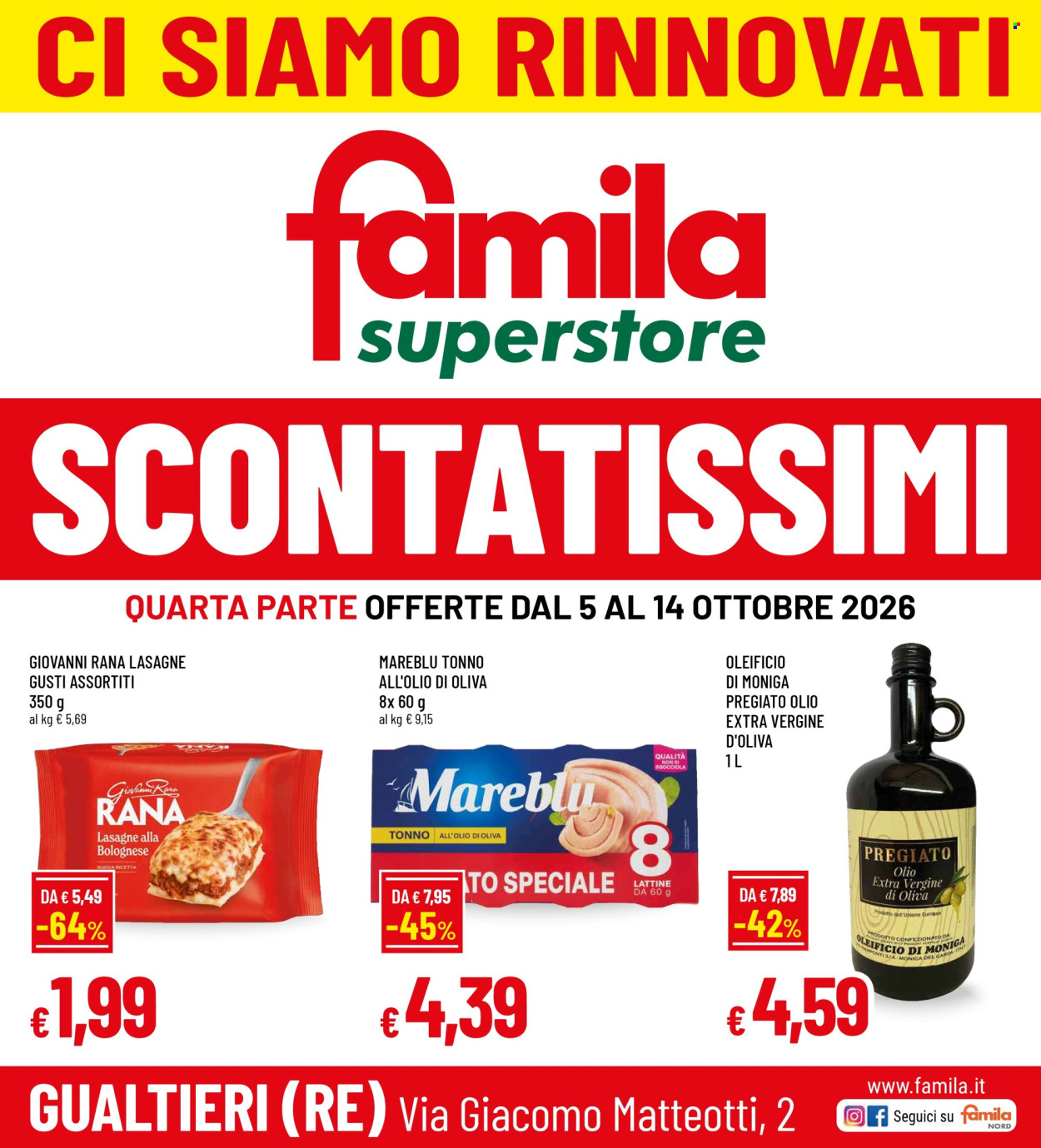 Leták Famila - 5.10.2026 - 14.10.2026. Strana 1
