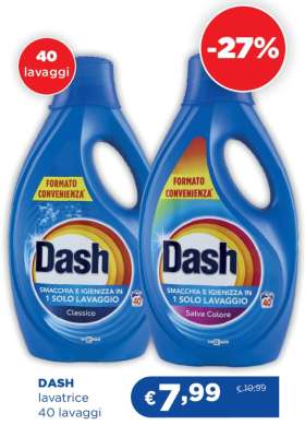 DASH lavatrice 40 lavaggi