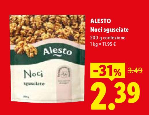 Alesto Noci sgusciate