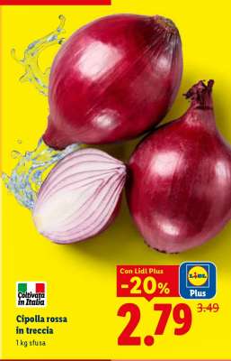 Cipolla rossa in treccia