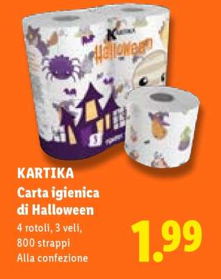 KARTIKA Carta igienica di Halloween