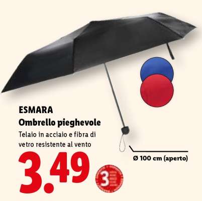 ESMARA Ombrello pieghevole