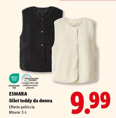 ESMARA Gilet teddy da donna