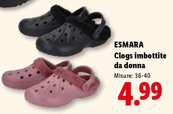 ESMARA Clogs imbottite da donna
