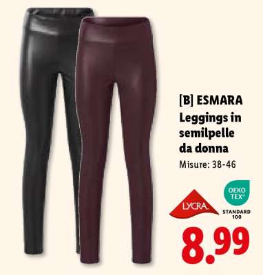 ESMARA Leggings in semipelle da donna