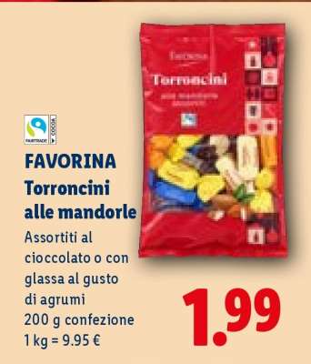 Favorina Torroncini alle mandorle