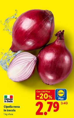 Cipolla rossa in treccia