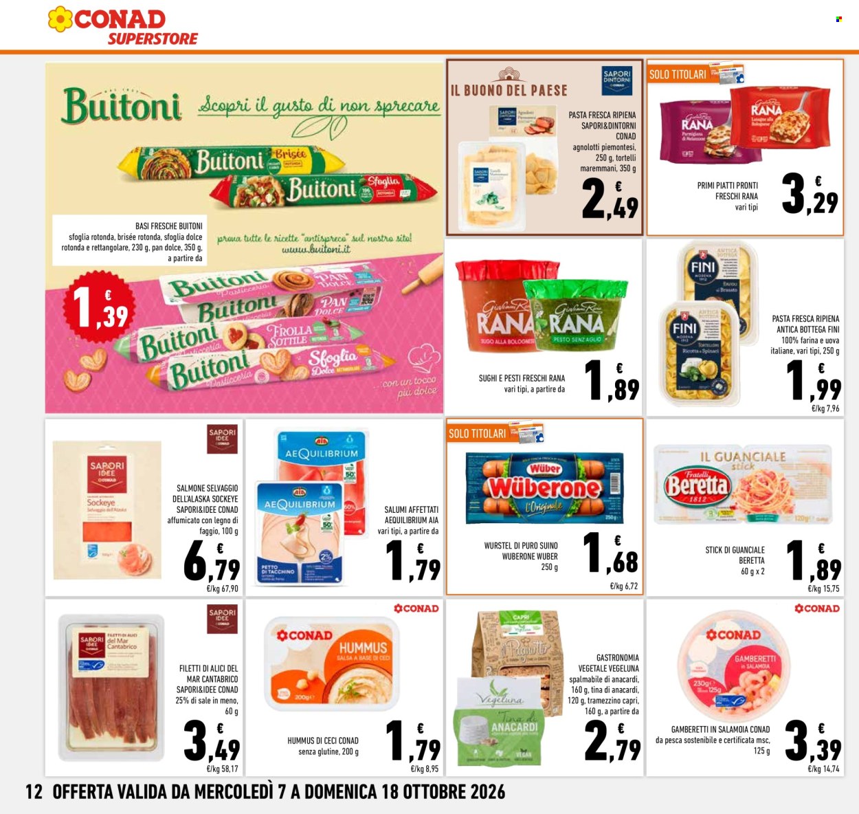 Leták Conad Superstore - 7.10.2026 - 18.10.2026. Strana 12