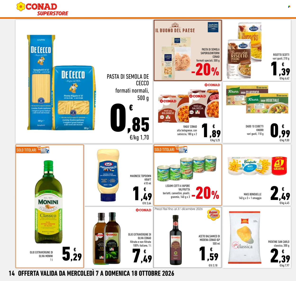 Volantino Conad Superstore - 7/10/2026 - 18/10/2026. Pagina 14