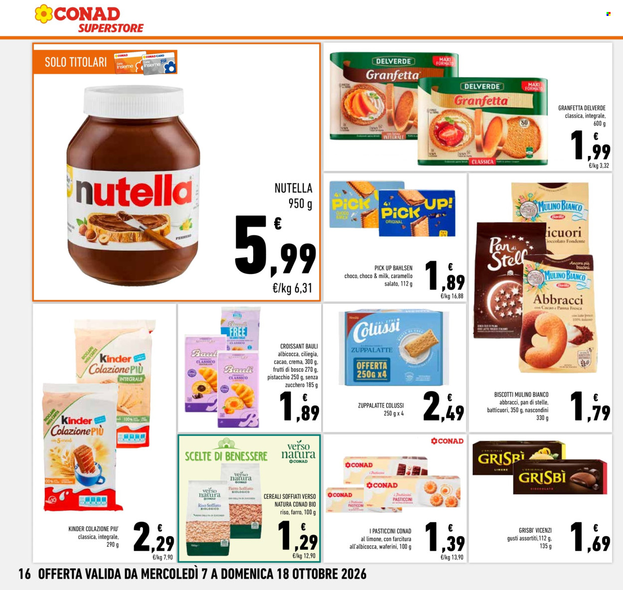 Volantino Conad Superstore - 7/10/2026 - 18/10/2026. Pagina 16