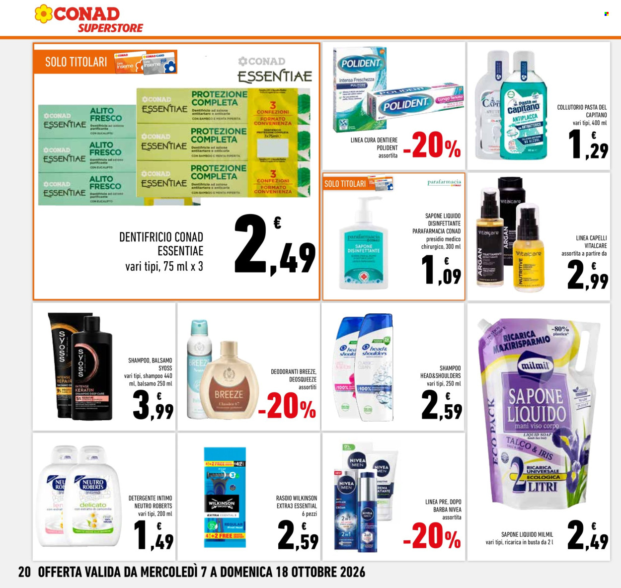 Volantino Conad Superstore - 7/10/2026 - 18/10/2026. Pagina 20