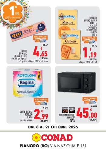 Volantino Conad - 8/10/2026 - 21/10/2026.