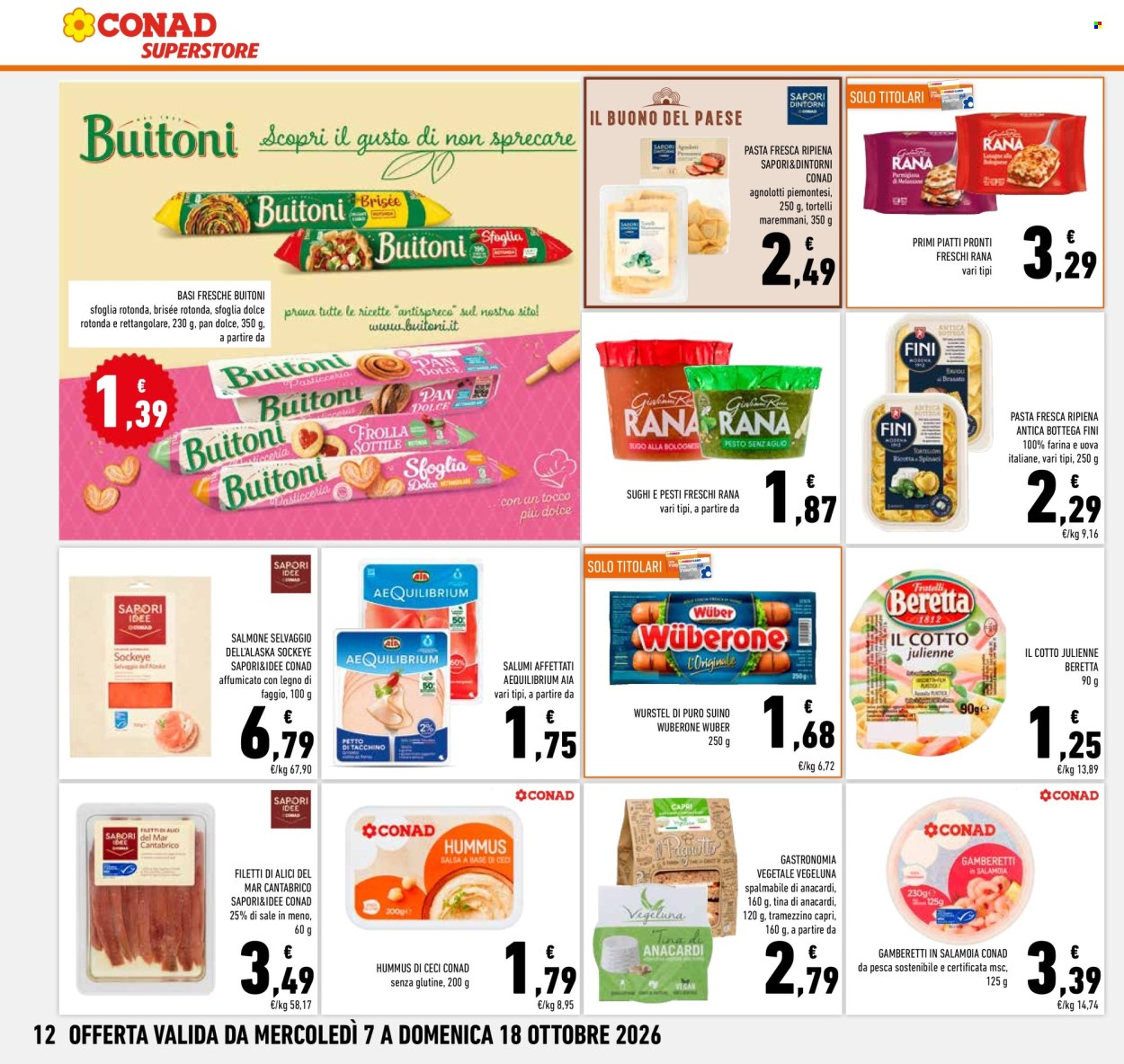 Leták Conad Superstore - 7.10.2026 - 18.10.2026. Strana 12
