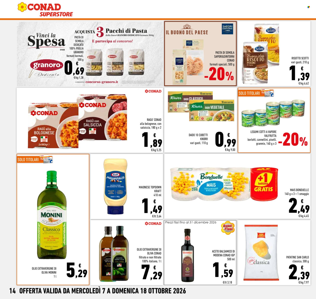 Leták Conad Superstore - 7.10.2026 - 18.10.2026. Strana 14