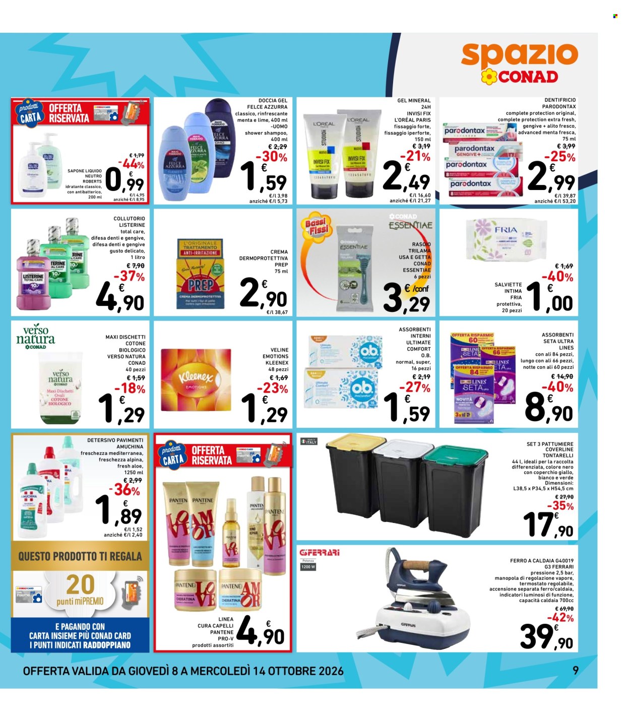 Leták Spazio Conad - 8.10.2026 - 14.10.2026. Strana 9
