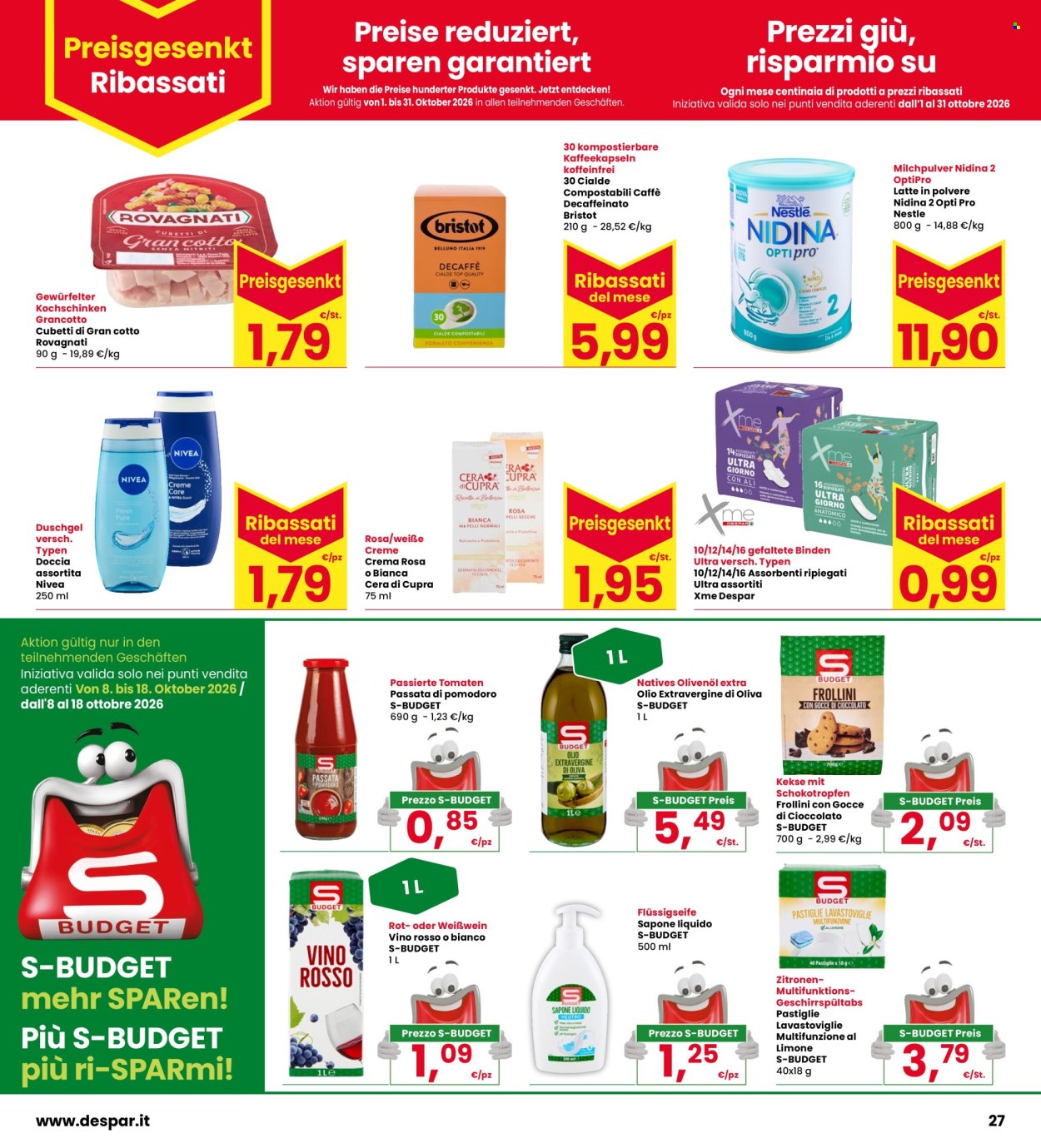 Leták Interspar - 8.10.2026 - 21.10.2026. Strana 27