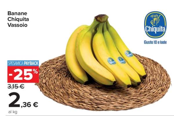 Banane Chiquita Vassoio